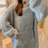 Thumbnail for Peignoir de bain Femme Grande Taille gros plan devant