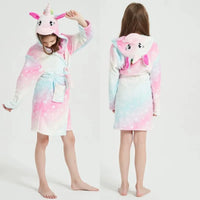 Thumbnail for Peignoir de bain Fille Licorne rose étoiles