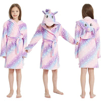Thumbnail for Peignoir de bain Fille Licorne stries étoiles