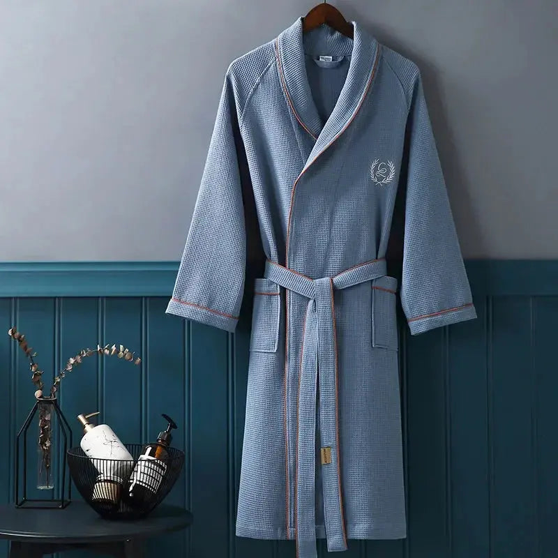 Peignoir de bain homme en Coton bleu