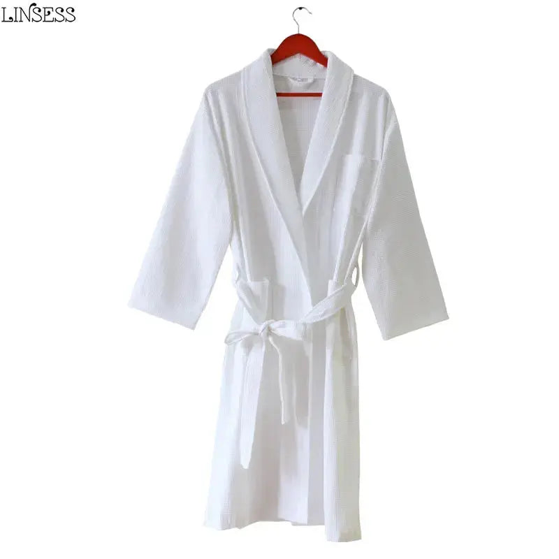 Peignoir de bain pour Homme et Femme blanc de face