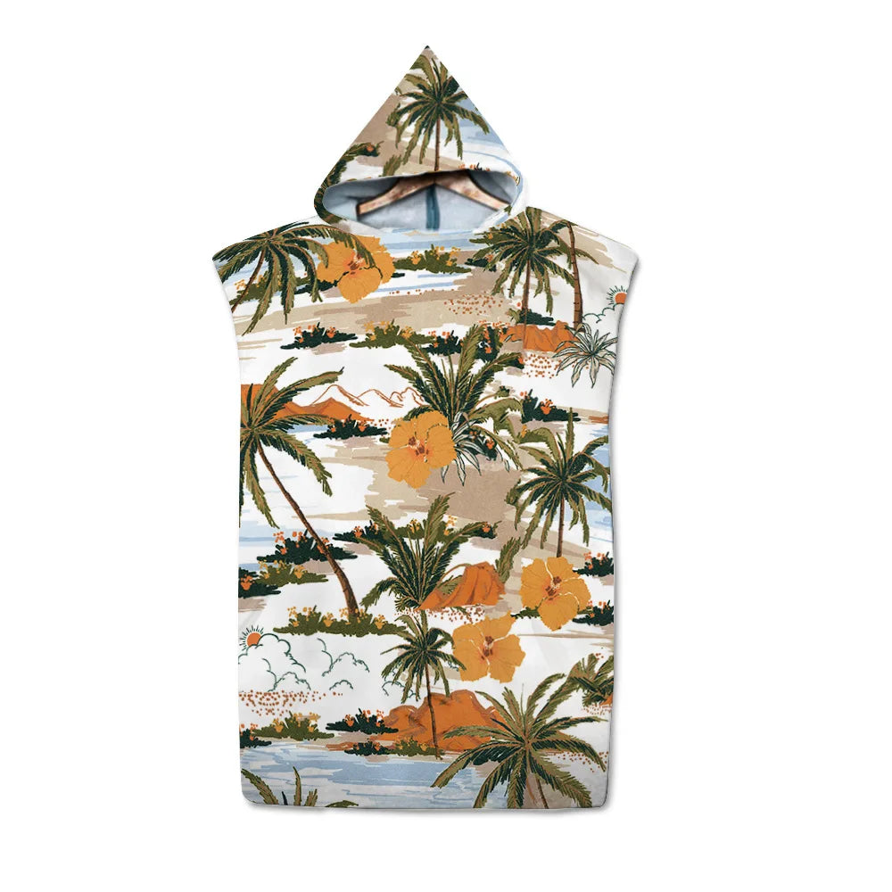 Poncho de bain Adulte Surf fleur
