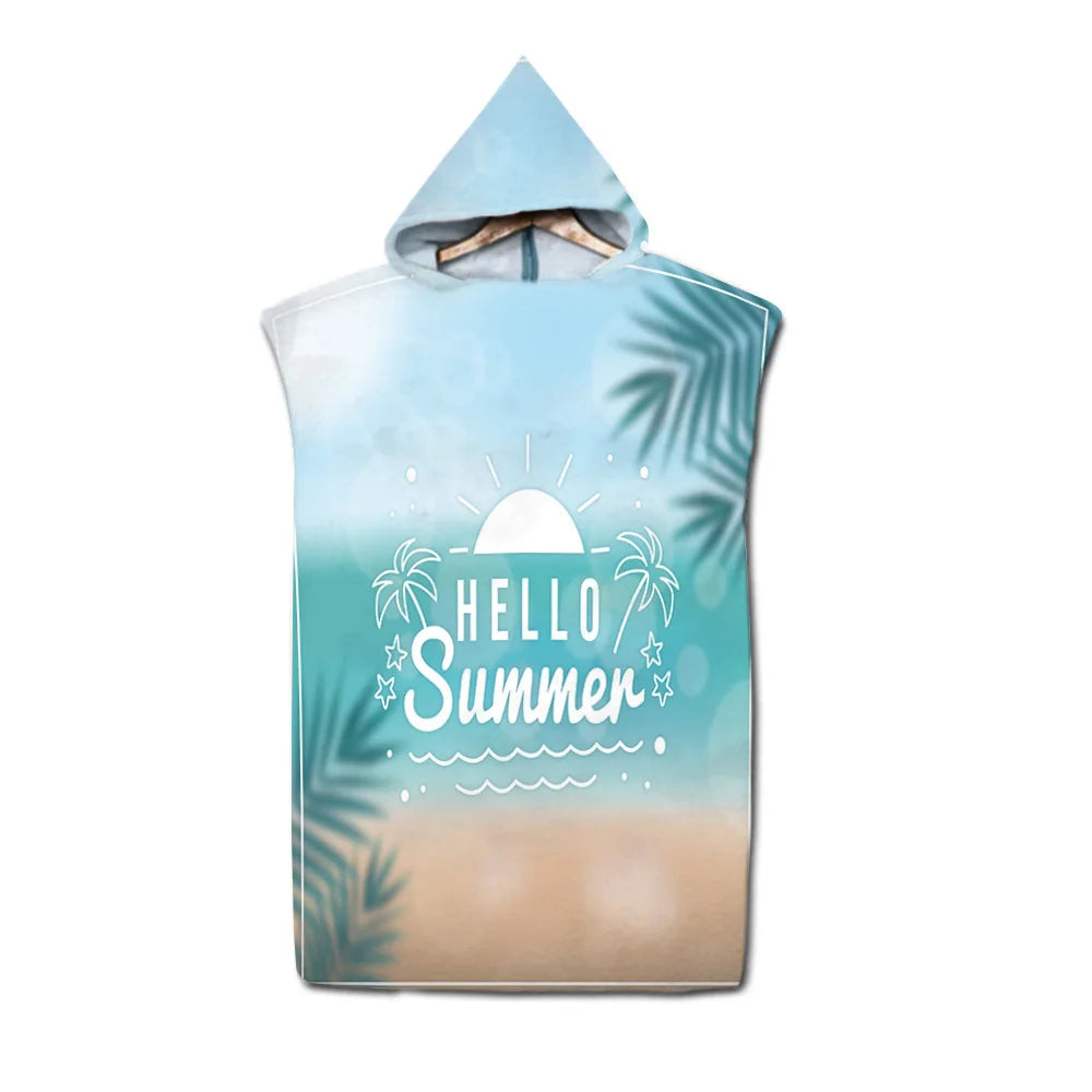 Poncho de bain Adulte Surf hello summer