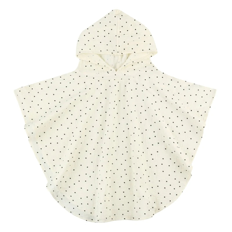 Poncho de bain Enfant Coton crème point