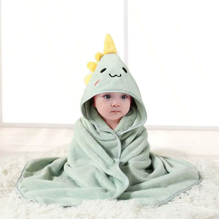 cape de bain bébé dinosaure - vue ensemble