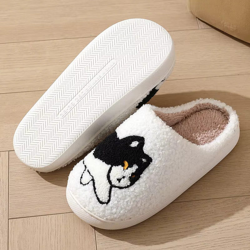 chausson femme chat semelle