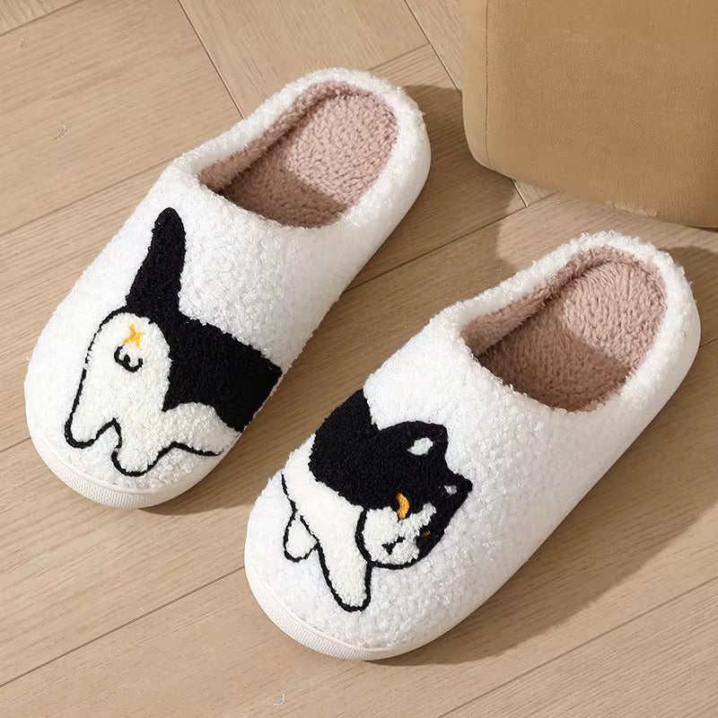 chausson femme chat sol