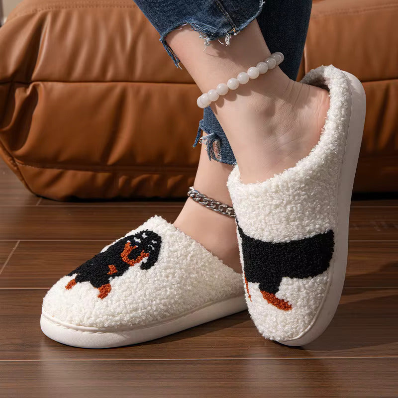 chausson femme chien porte