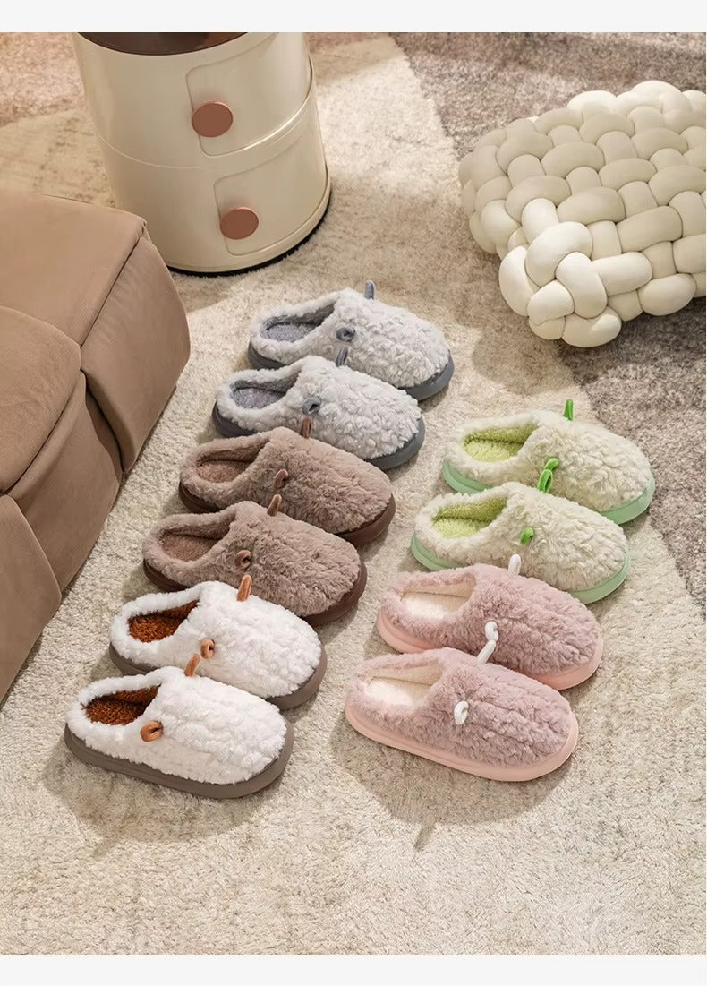 chausson femme peluche 5 couleurs