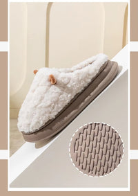 Thumbnail for chausson femme peluche blanc semelle
