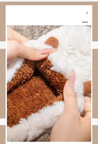 Thumbnail for chausson femme peluche interieur
