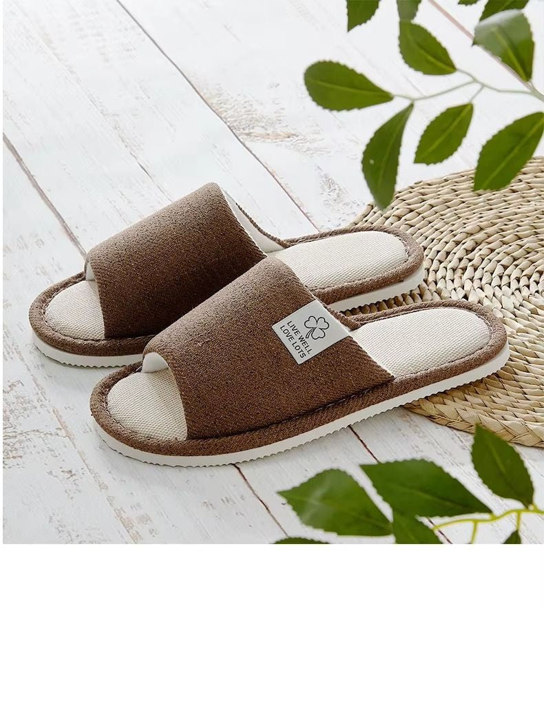 chausson homme lin marron