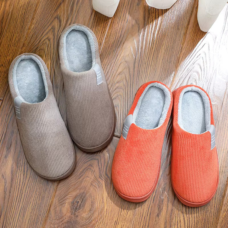 chausson mixte cadeau orange et marron