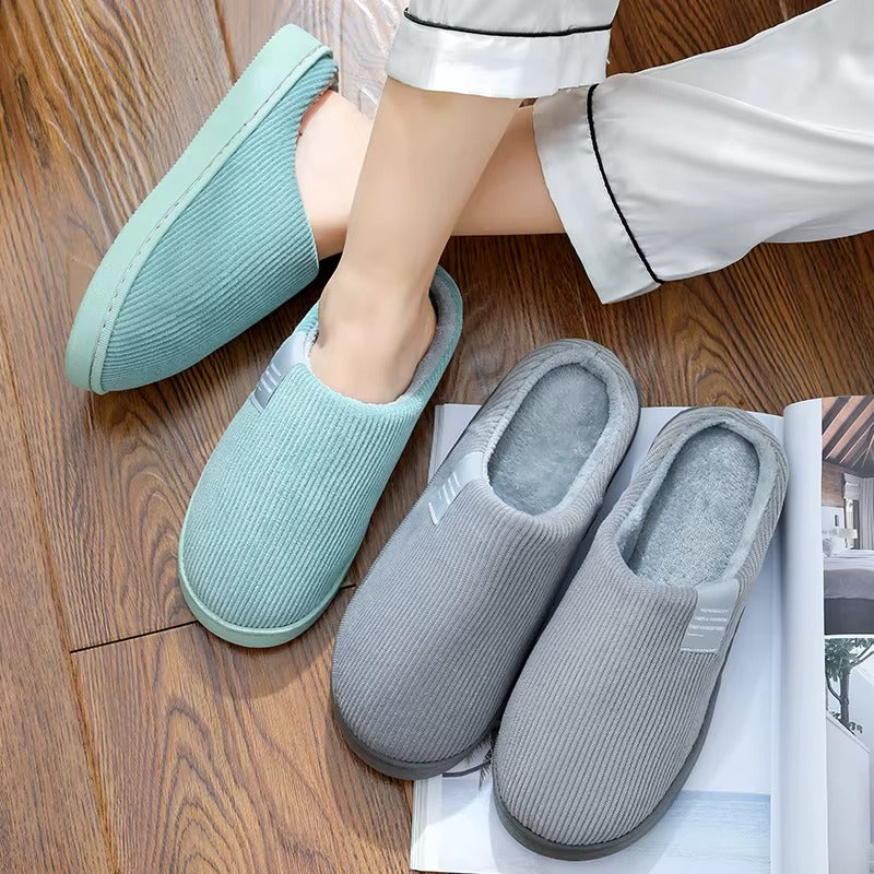 chausson mixte cadeau vert et gris