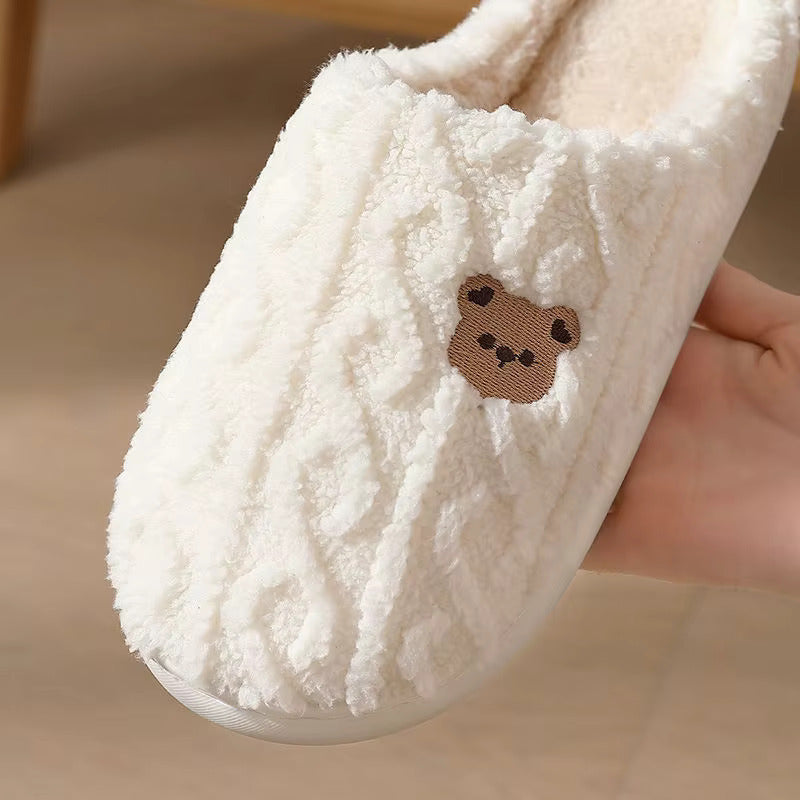 chausson mixte coton blanc gros plan
