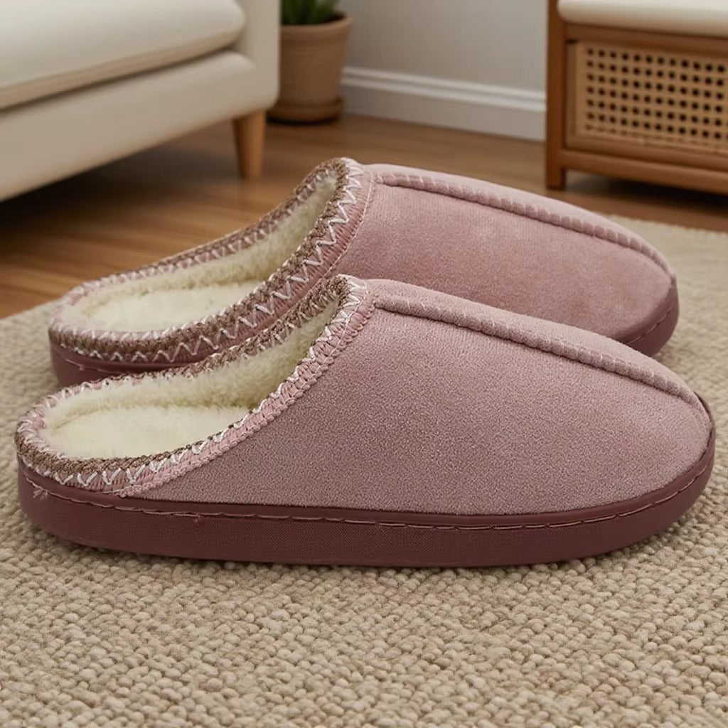 chausson mixte polaire rose