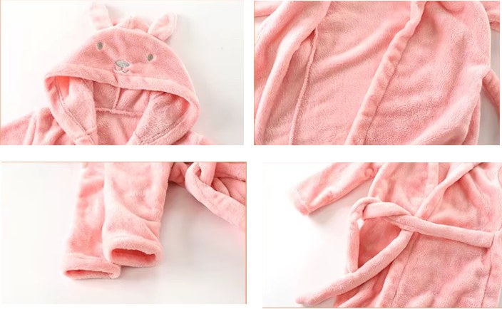 peignoir enfant capuche gros plan