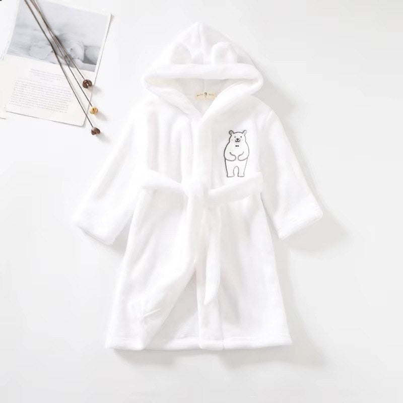 peignoir enfant doux blanc