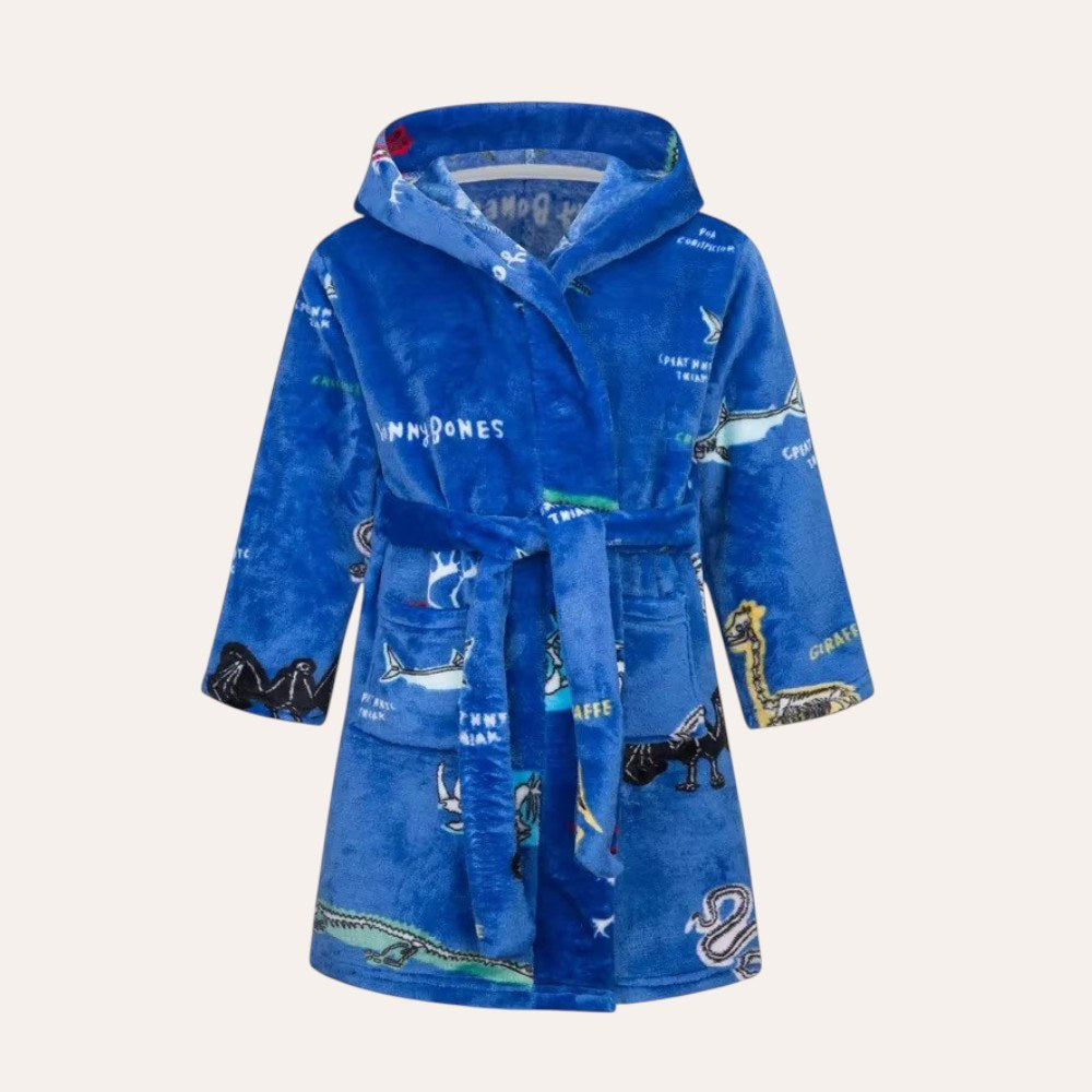 peignoir enfant garcon bleu