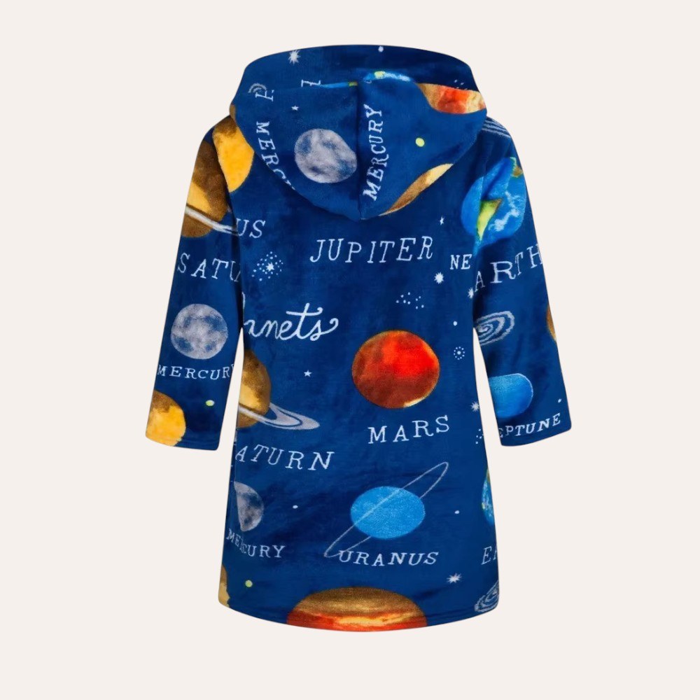 peignoir enfant garcon planete dos