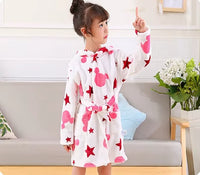 Thumbnail for peignoir enfant rose etoiles