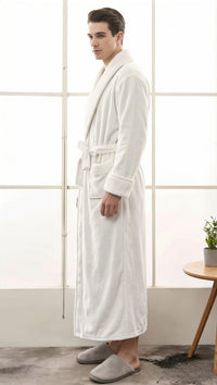 Thumbnail for peignoir homme blanc cote
