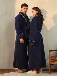 Thumbnail for peignoir homme bleu marine