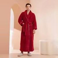 Thumbnail for peignoir homme epais rouge