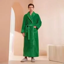 peignoir homme epais vert