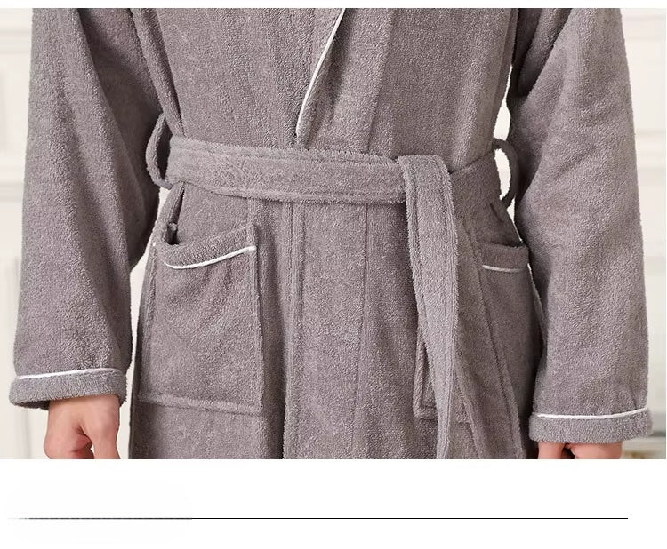 peignoir homme eponge gros plan