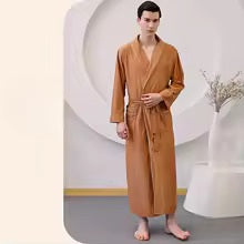 peignoir homme ete cafe