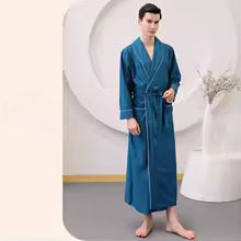 peignoir homme ete turquoise