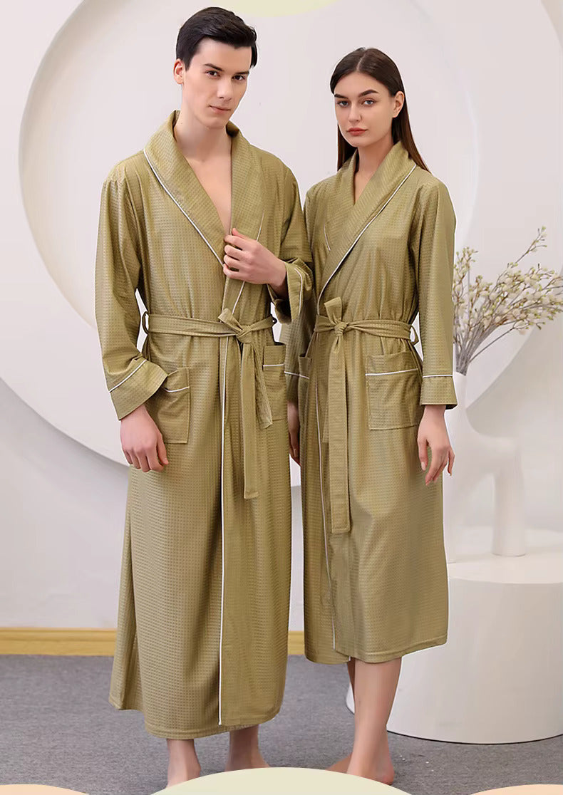 peignoir homme ete vert