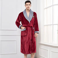 Thumbnail for peignoir homme grande taille rouge