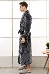 Thumbnail for peignoir homme gris cote