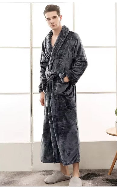 peignoir homme gris