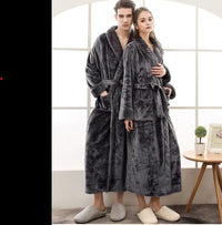 Thumbnail for peignoir homme long gris