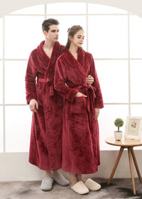 Thumbnail for peignoir homme long rouge