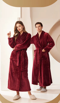 Thumbnail for peignoir homme sortie de bain bordeaux