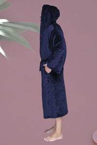 Thumbnail for peignoir homme tres grande taille bleu cote