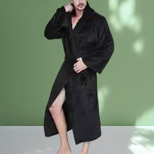 peignoir homme tres grande taille noir