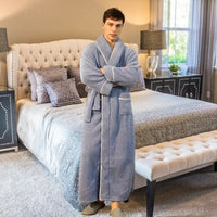 Thumbnail for peignoir de bain homme uni bleu clair
