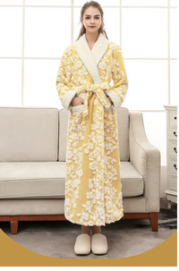 Thumbnail for peignoir femme luxe jaune